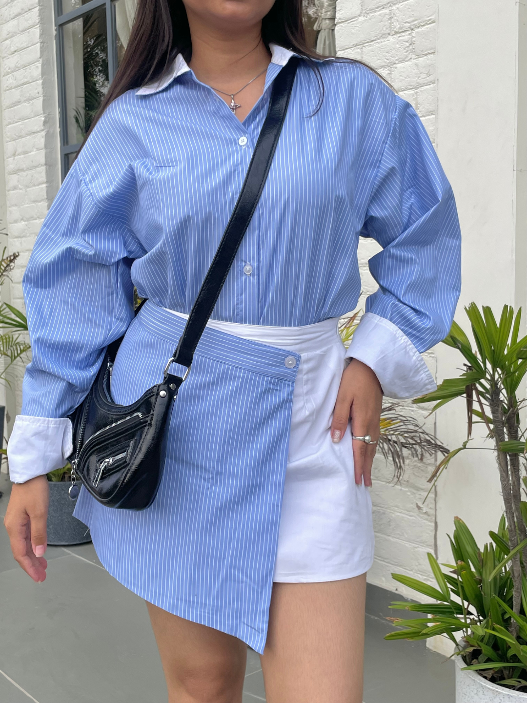 Coastal Stripes Wrap Skirt Set