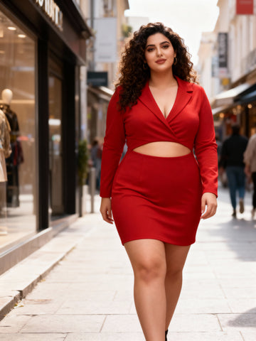 Statement Red Blazer Dress