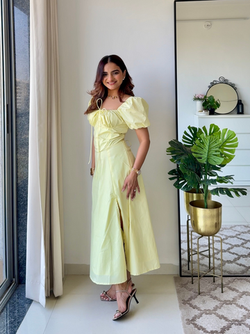 Yellow Bustier Dress