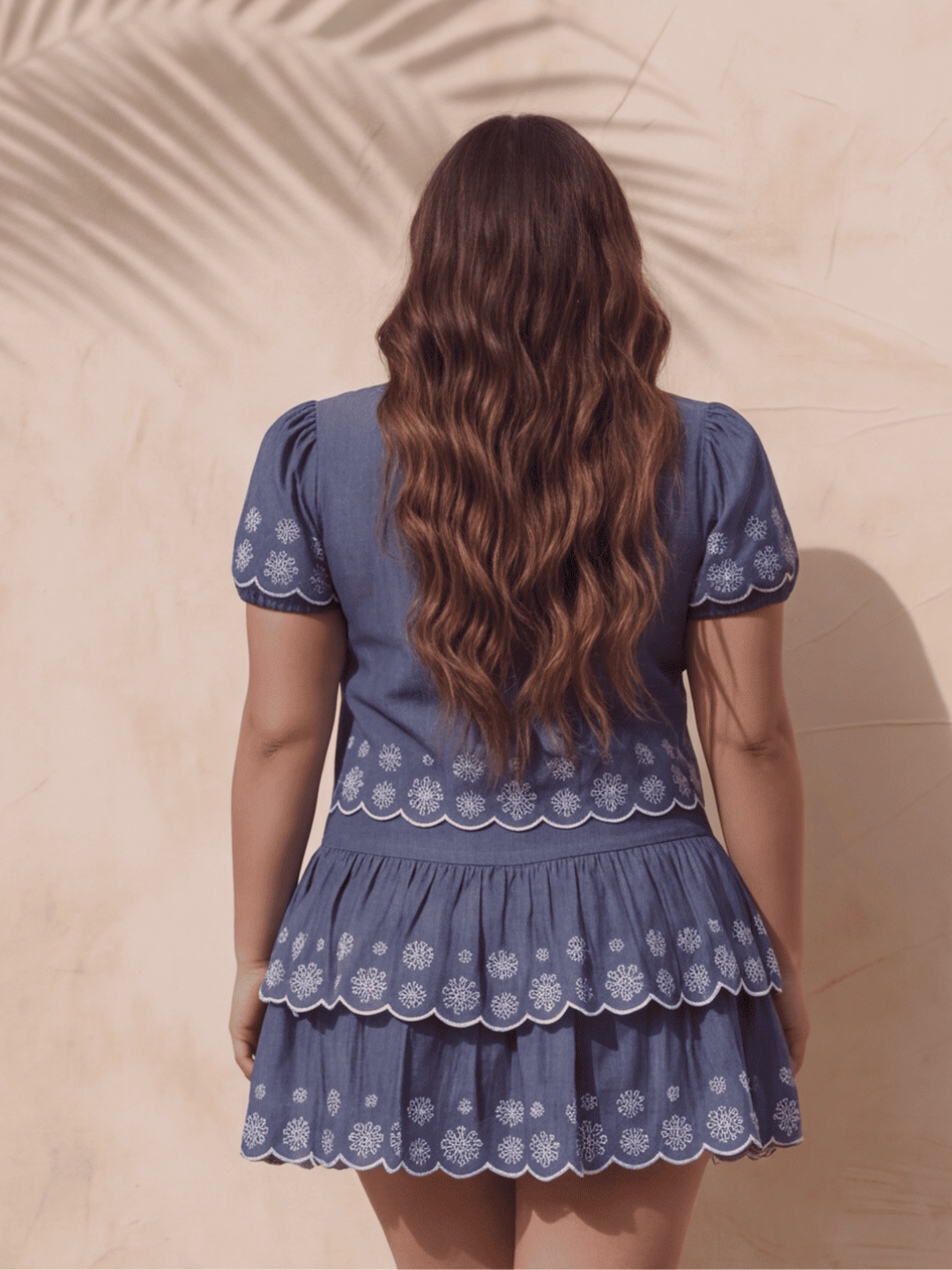 Vintage Floral Curve Skirt Set
