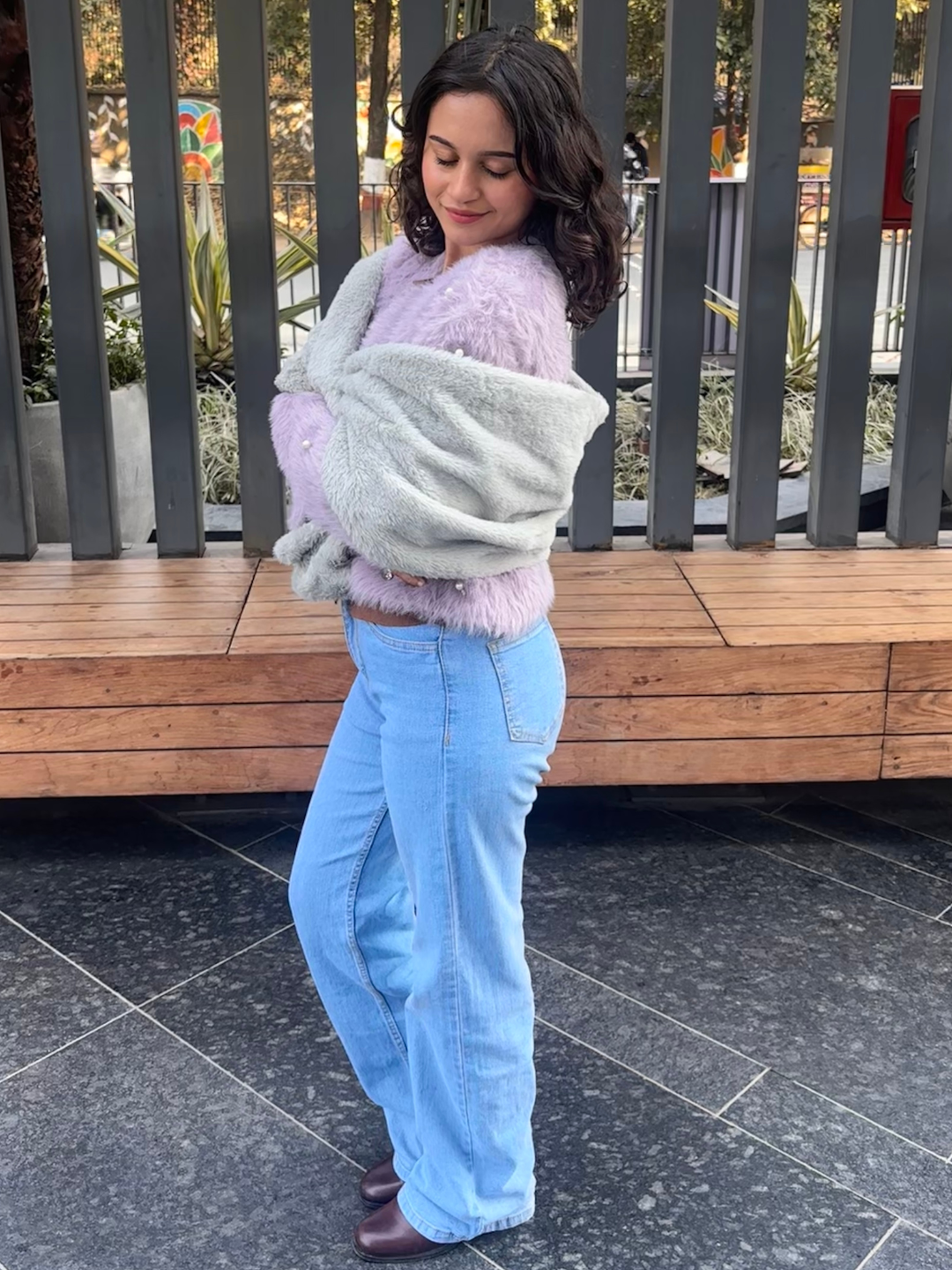 Ash Aura Faux Fur Cape