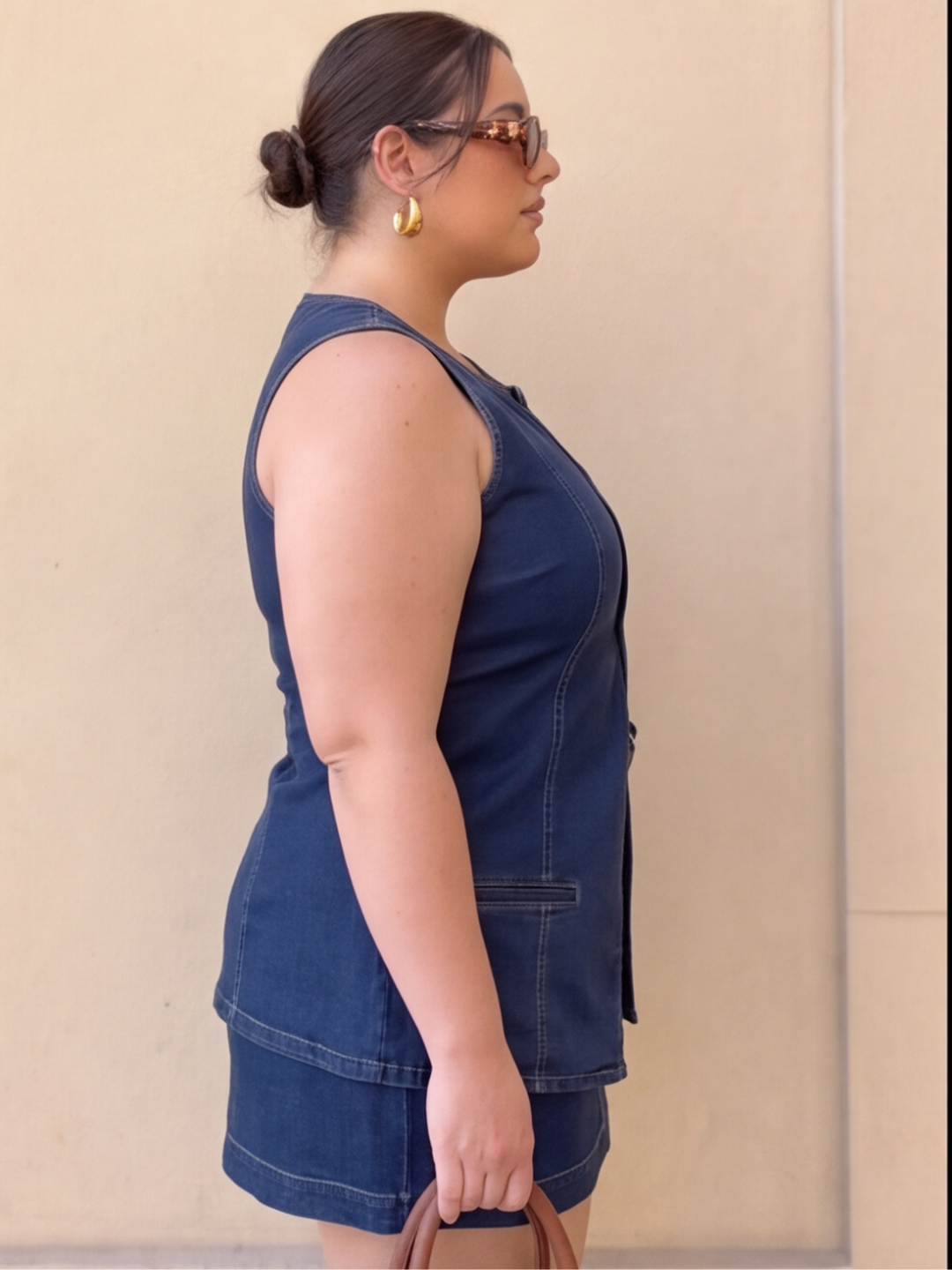 Indigo Power Curve Skirt Set