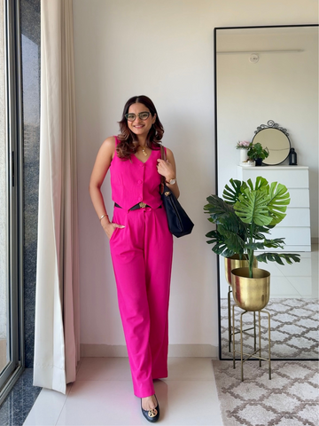 Dahlia All Day Co-ord Set with Waistcoat and Wide Leg Pants
