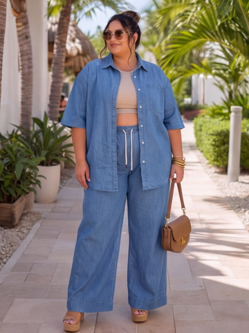 Off Duty Denim Curve Lounge Set
