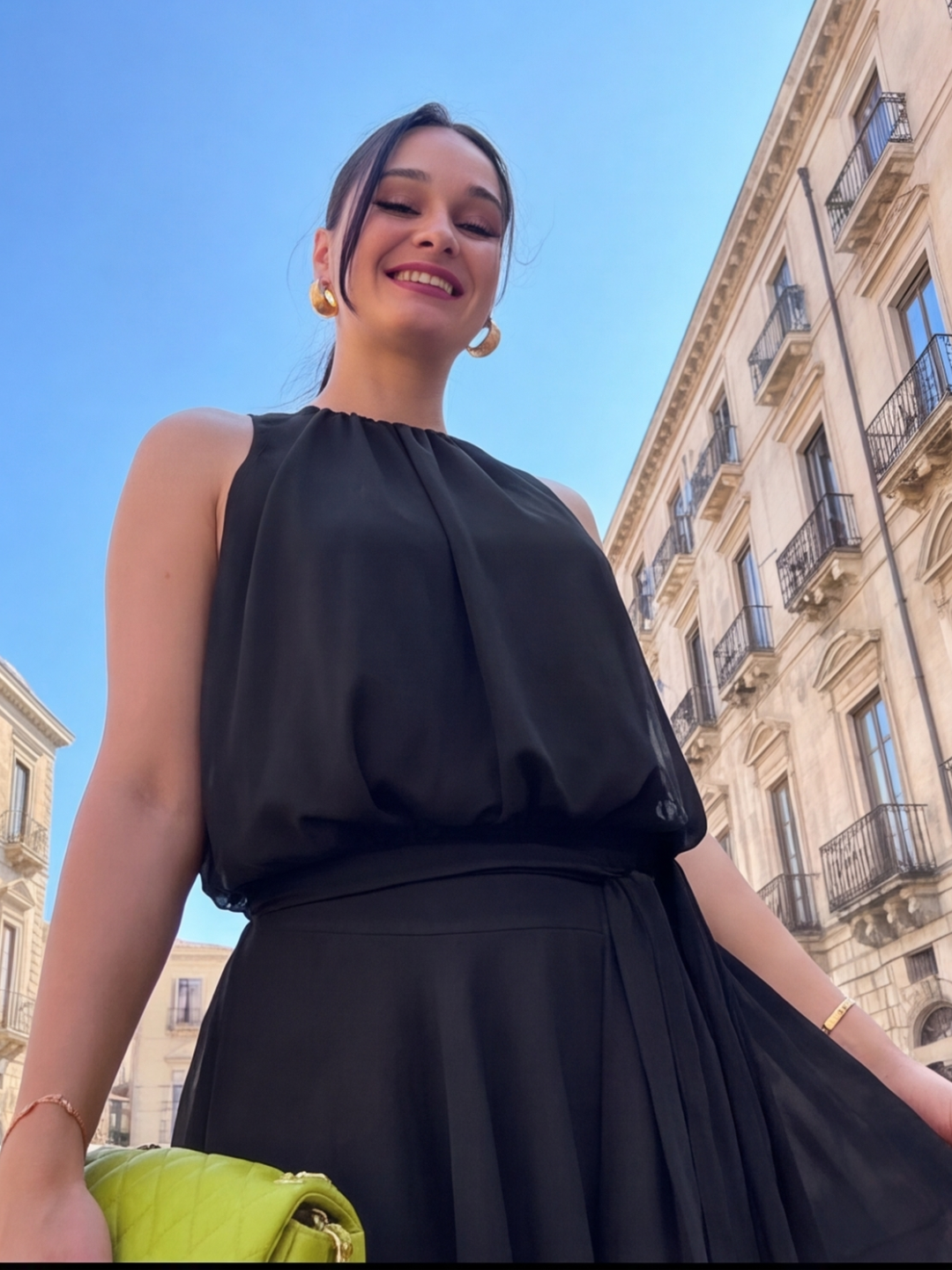 Black Aura Layered Dress