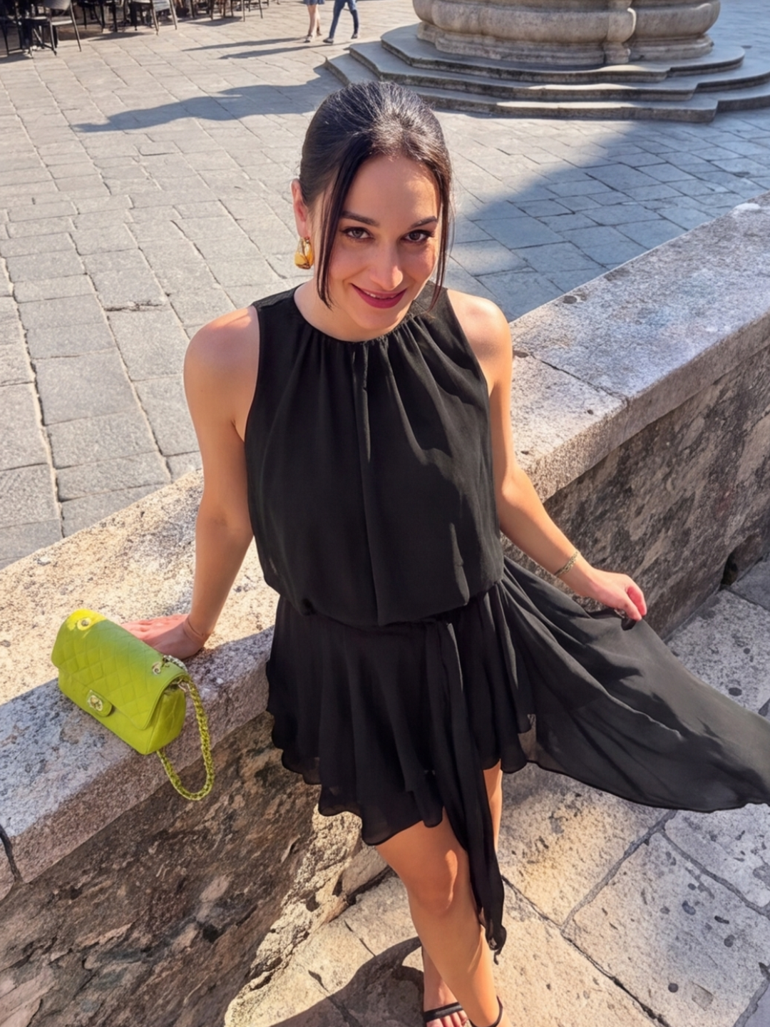 Black Aura Layered Dress