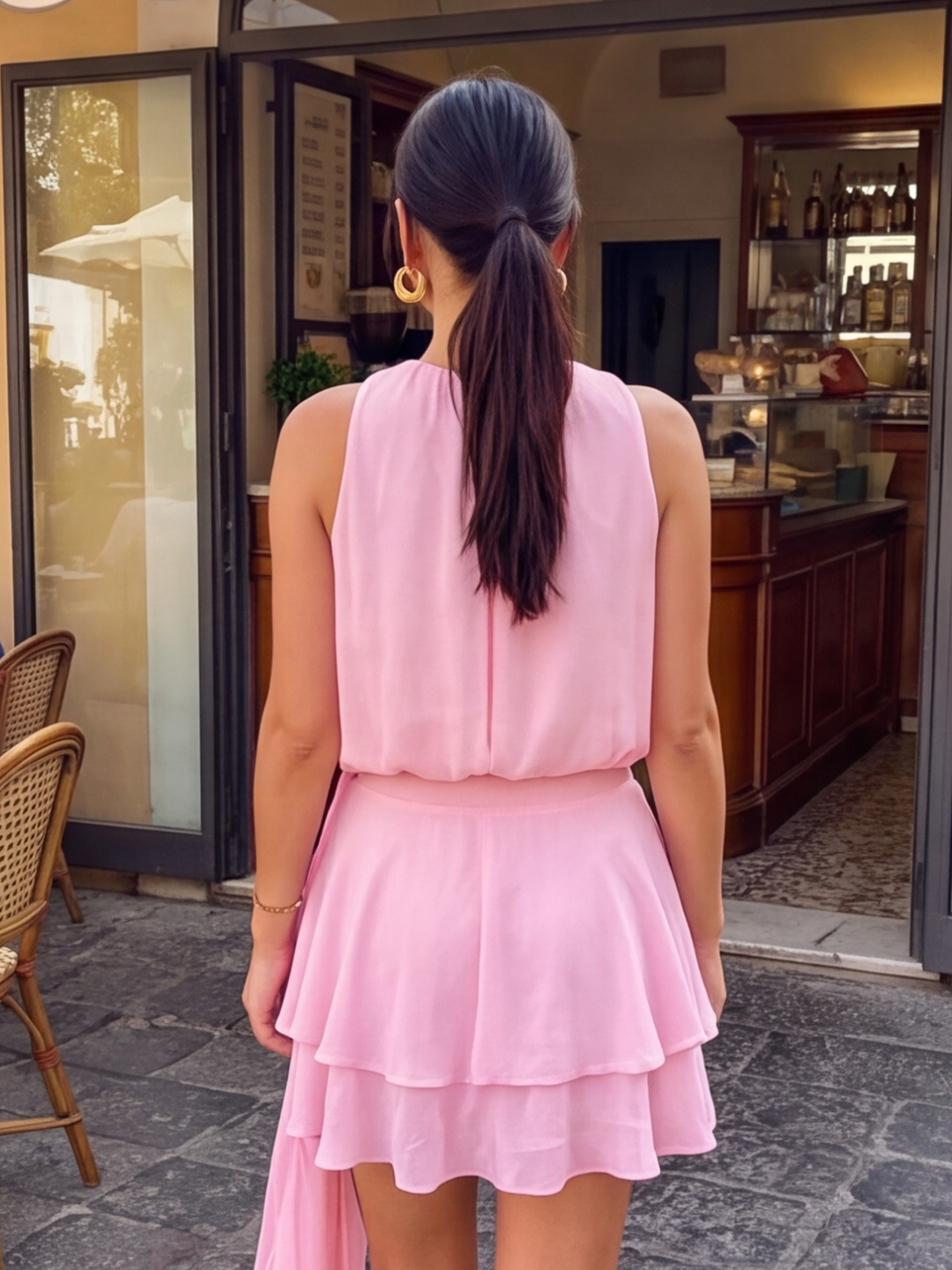 Baby Pink Aura Layered Dress
