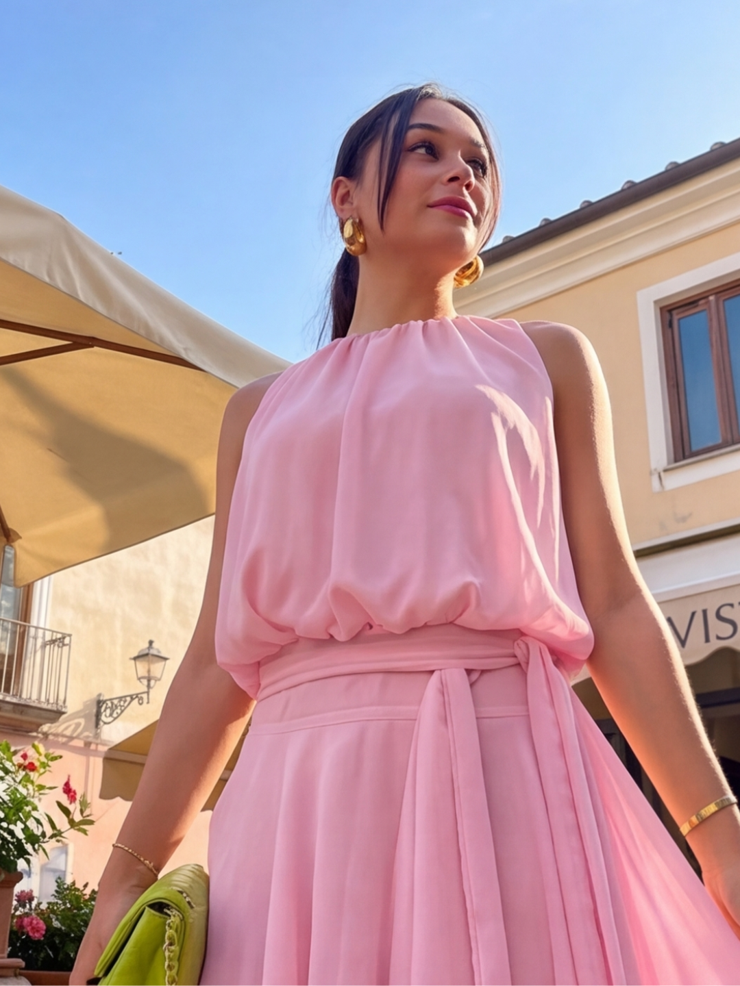 Baby Pink Aura Layered Dress