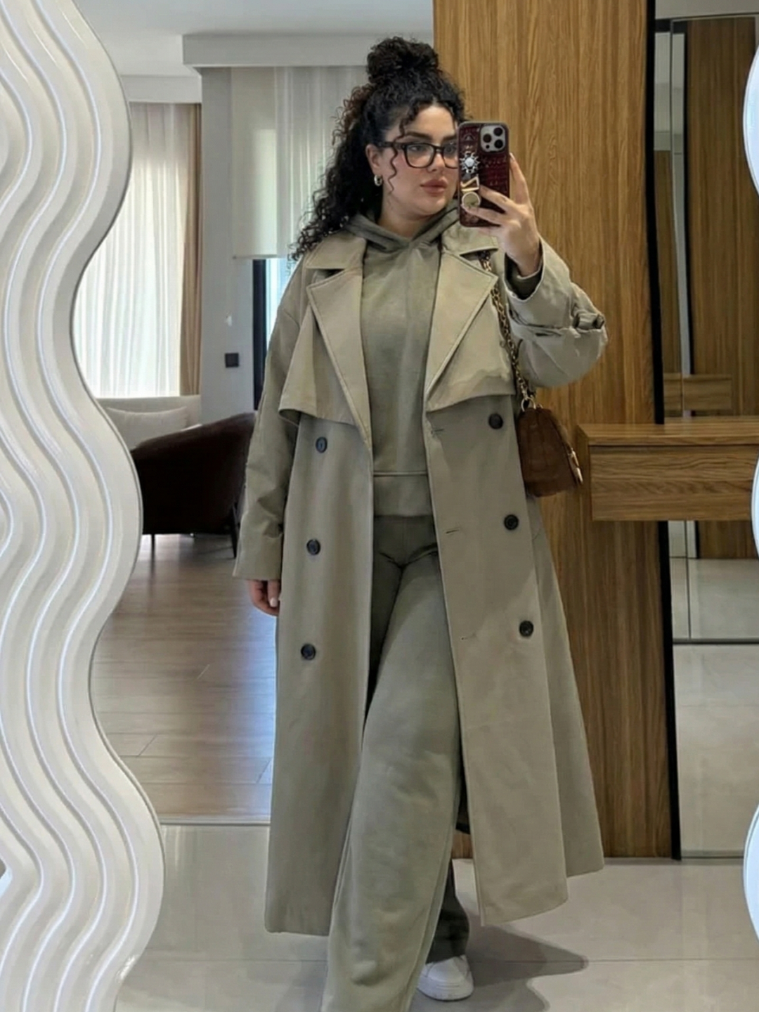 Olive Luxe Suede Co-ord Set – Plus Size