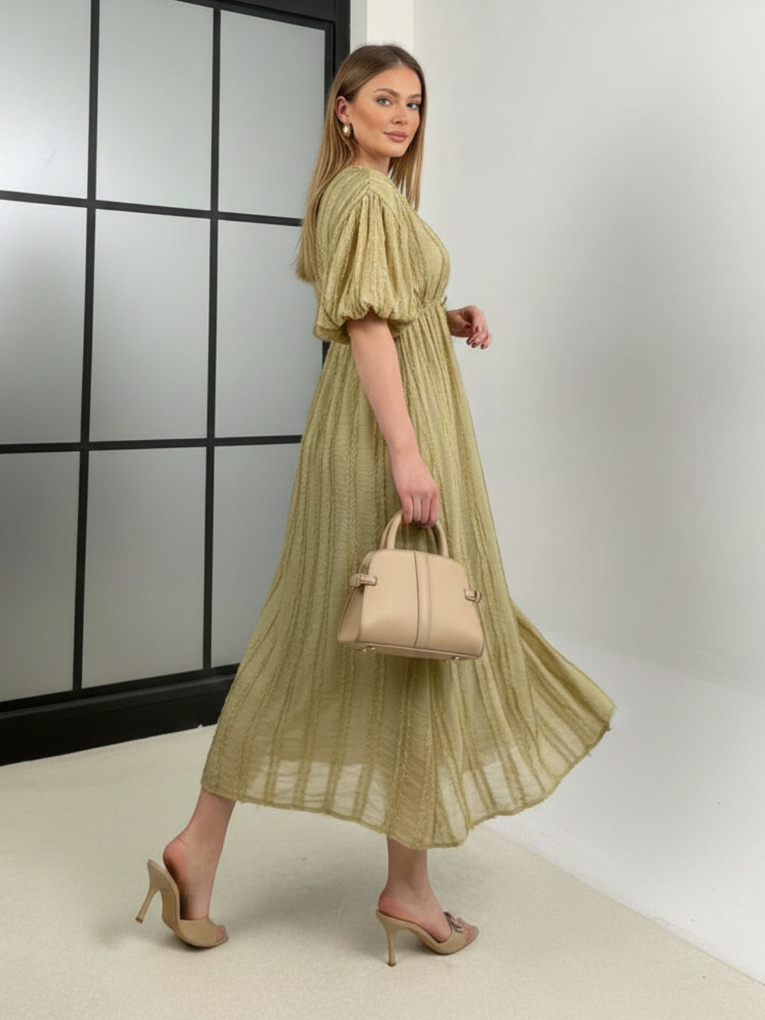 Olive Meadow Maxi Dress