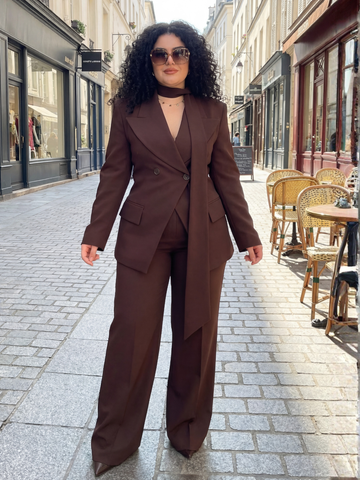 Mocha Mirage Power Suit Set Curve Edit