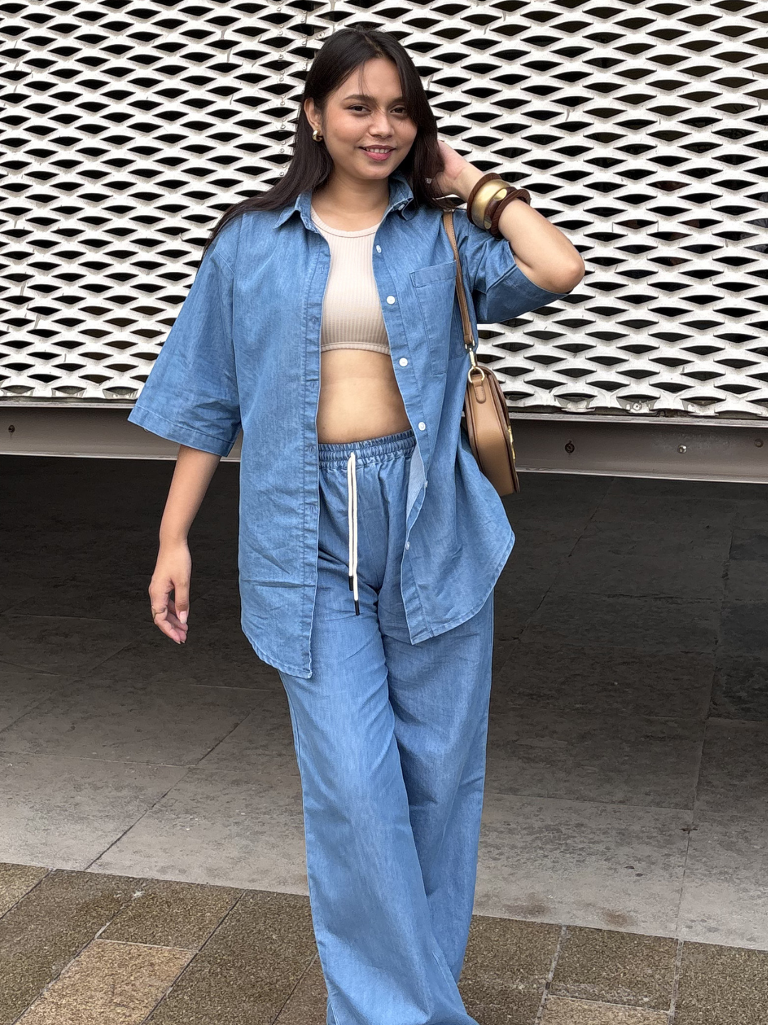 Off Duty Denim Lounge Set