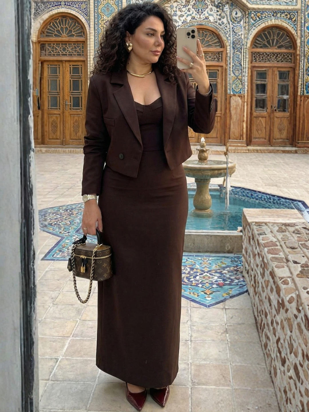 Brownstone Aura Co-ord Dress with Blazer – Curve Edit