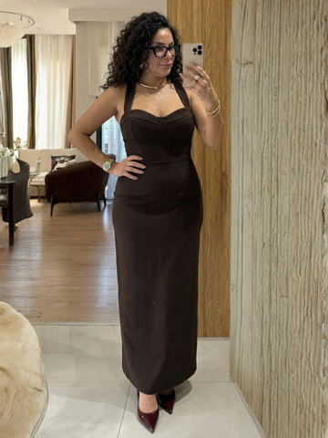 Brownstone Aura Co-ord Dress with Blazer – Curve Edit