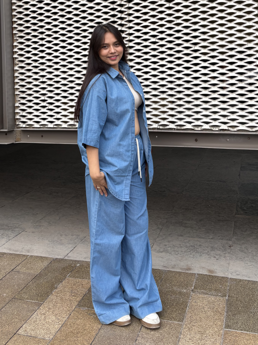 Off Duty Denim Lounge Set