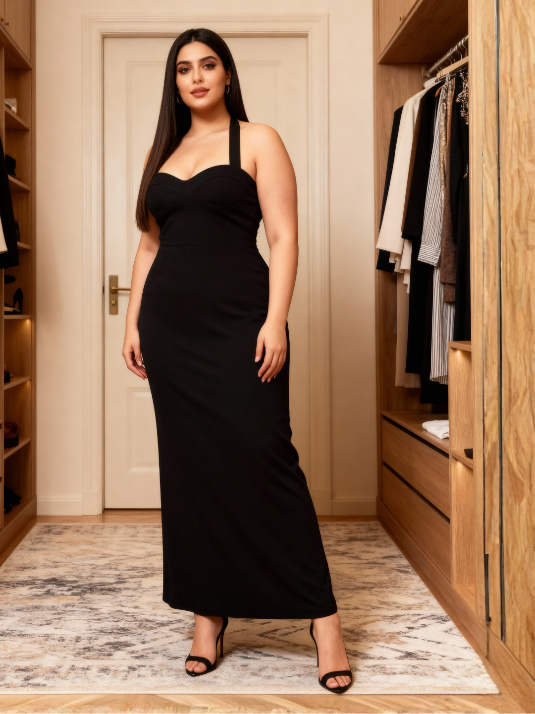 Midnight Aura Co-ord Dress with Blazer  Curve Edit