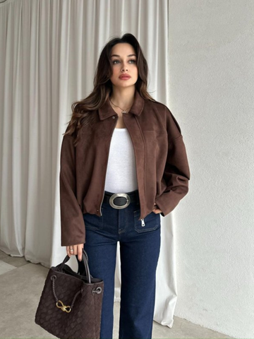 Cocoa Edge Cropped Jacket
