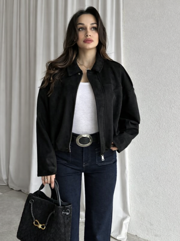 Noir Edge Cropped Jacket