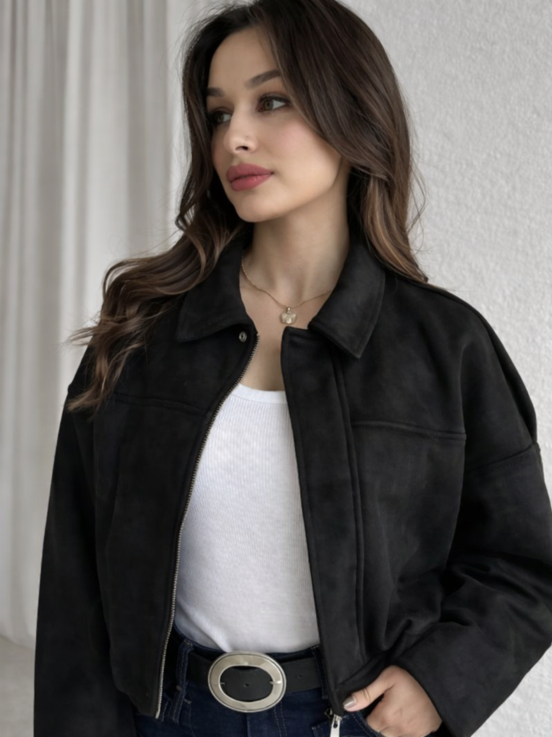 Noir Edge Cropped Jacket