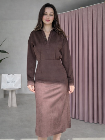 Mocha Muse Midi Dress