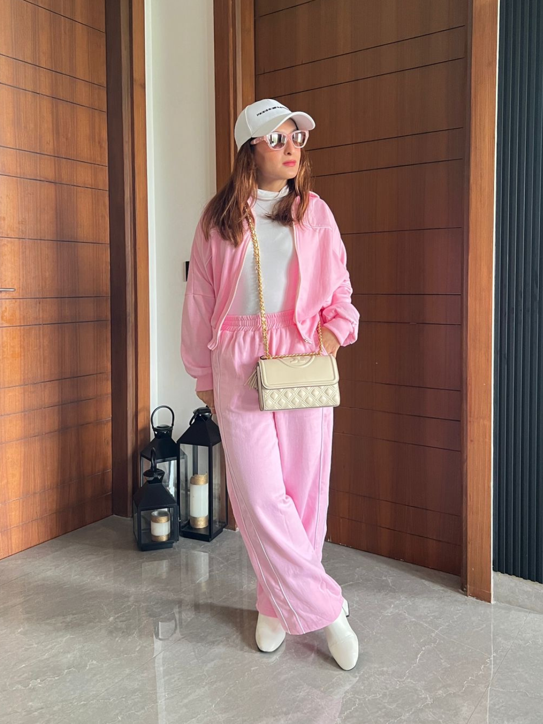Pink Fleece Jogger Co-ord Set with Over Sized Jacket