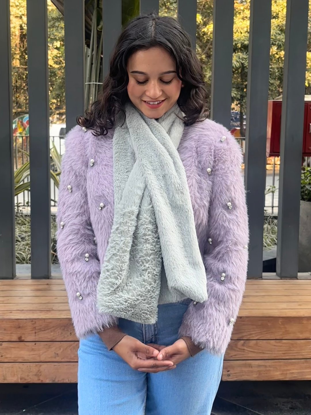 Ash Aura Faux Fur Cape