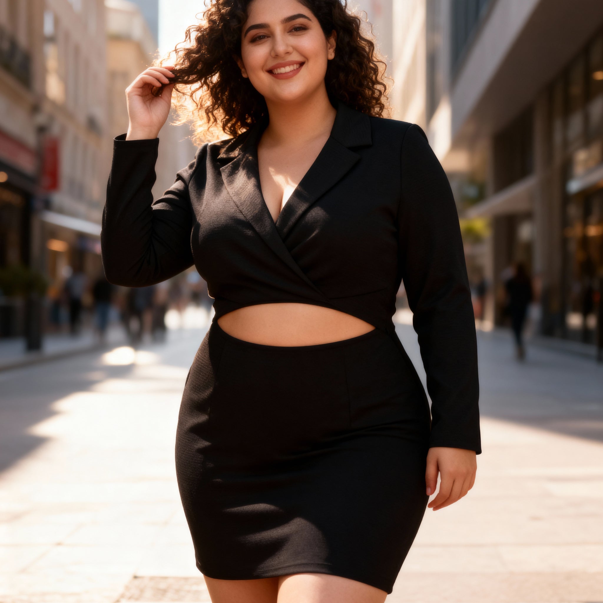 Statement Black Blazer Dress