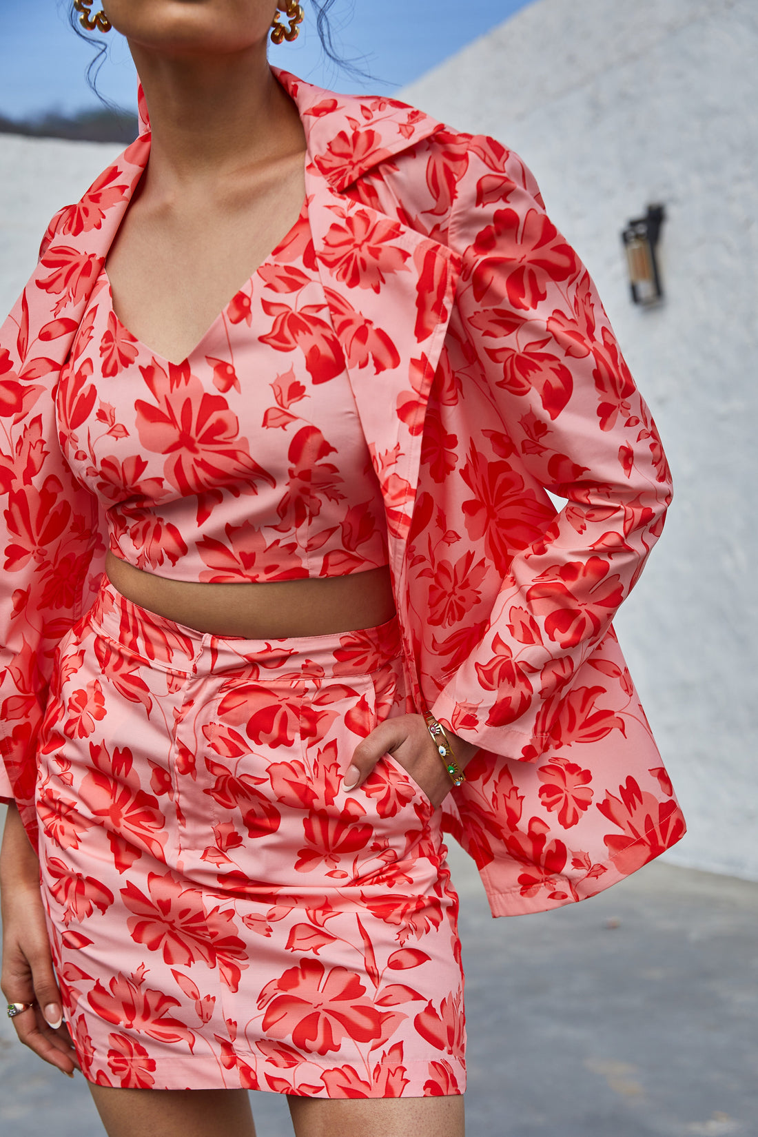 Songerie Lush Skirt Set with Bralette & Shrug