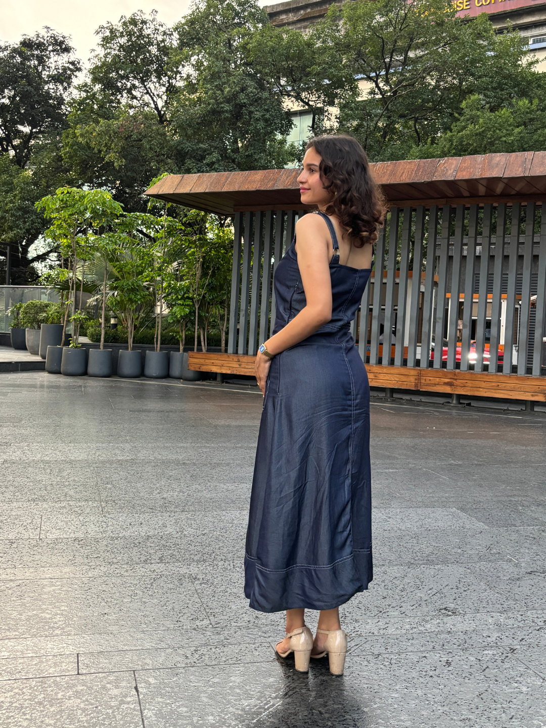 Indigo Muse Denim Maxi Dress