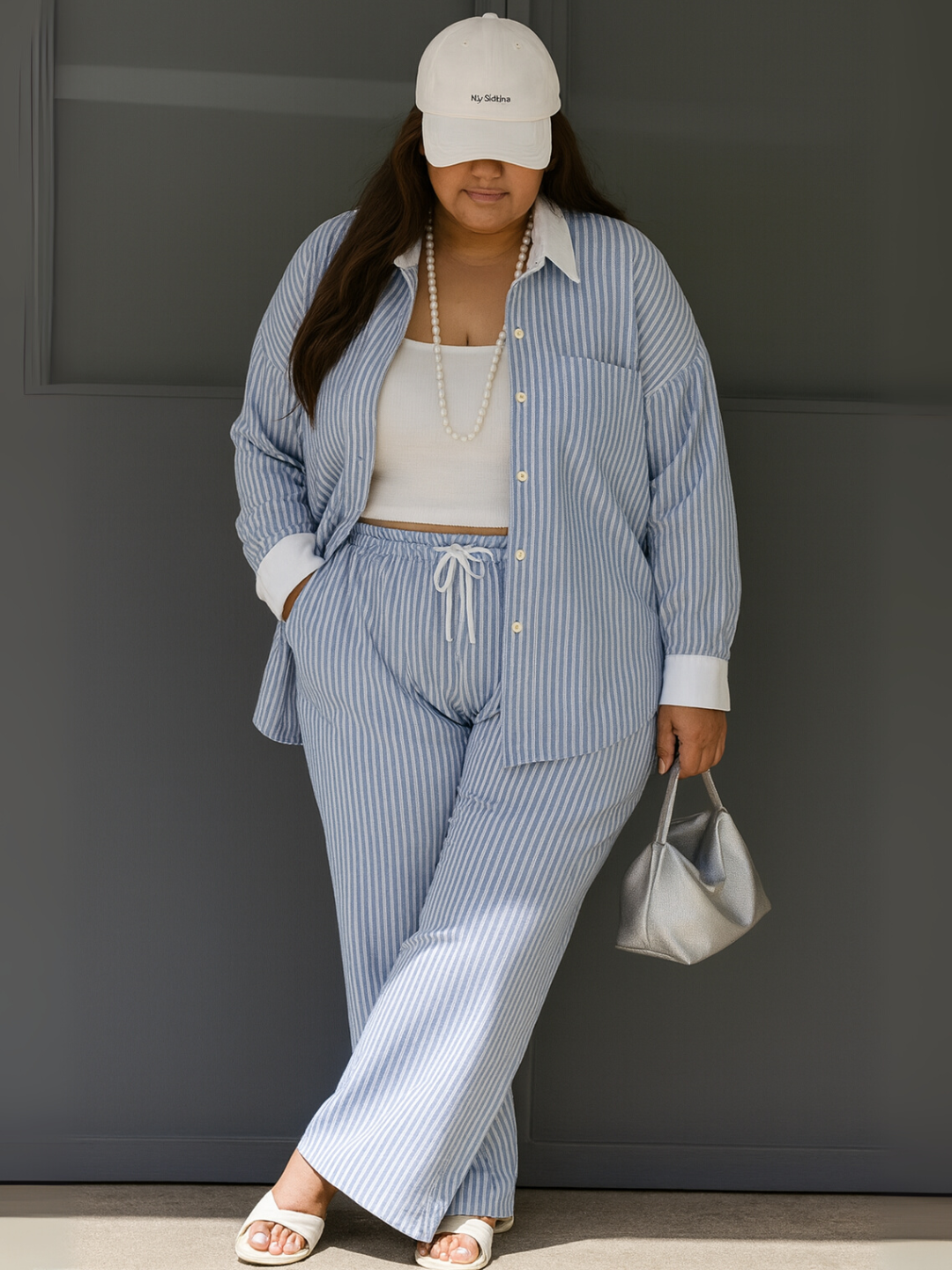 Blue Haze Striped Pajama Set