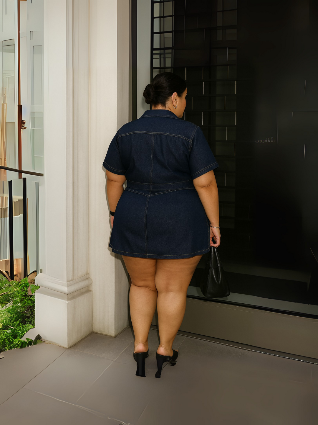 Denim Edge Wrap Skort Set – Curve Story