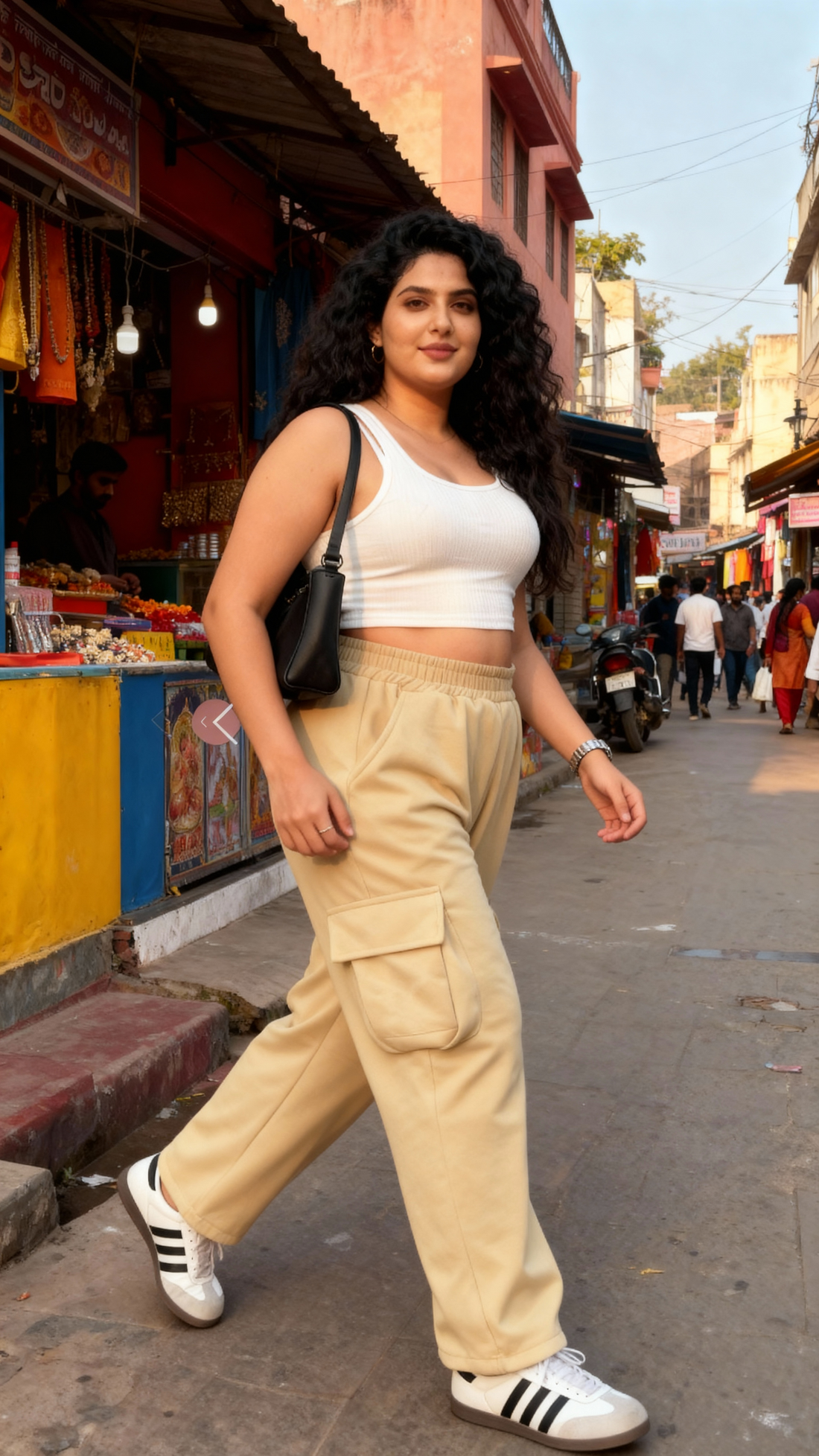 Beige Fleece Pocket Joggers