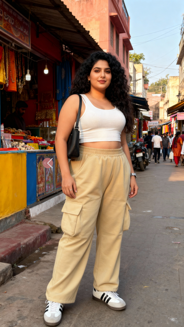 Beige Fleece Pocket Joggers