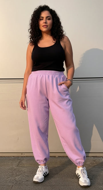 Lilac Fleece Joggers