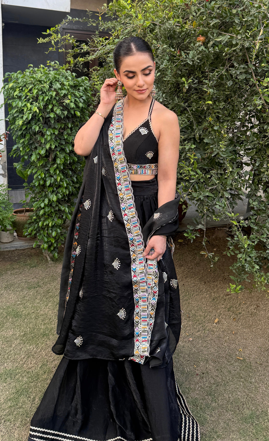 Midnight Enchanté Backless Lehenga Set