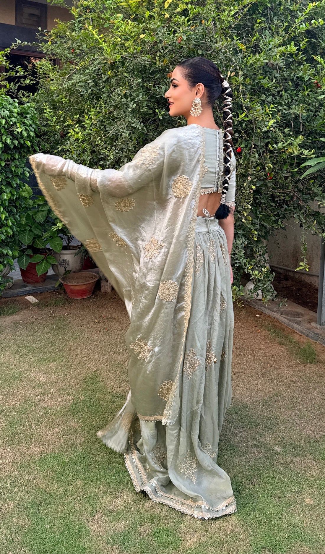 Sage Elara Embroidered Lehenga Set