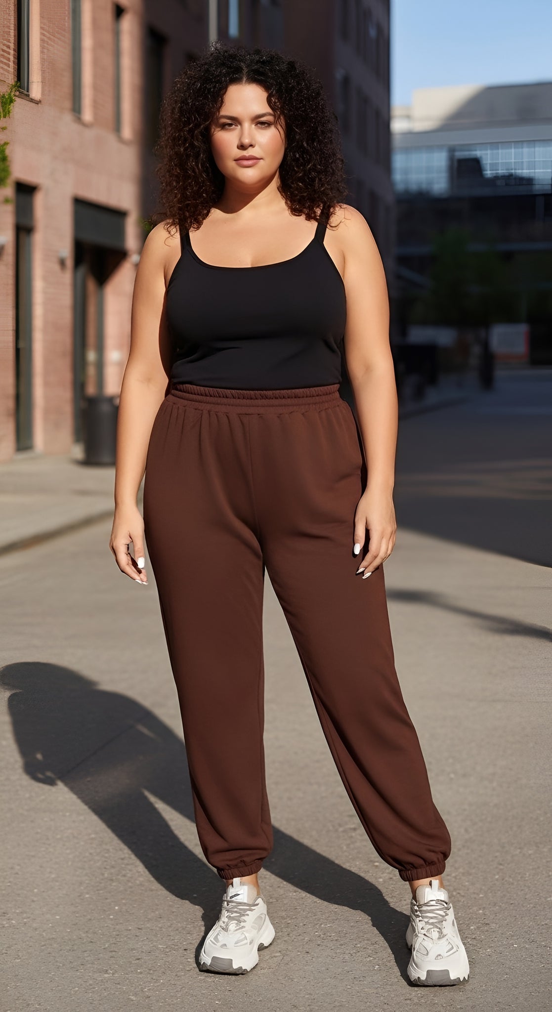 Chocolate Brown Fleece Joggers