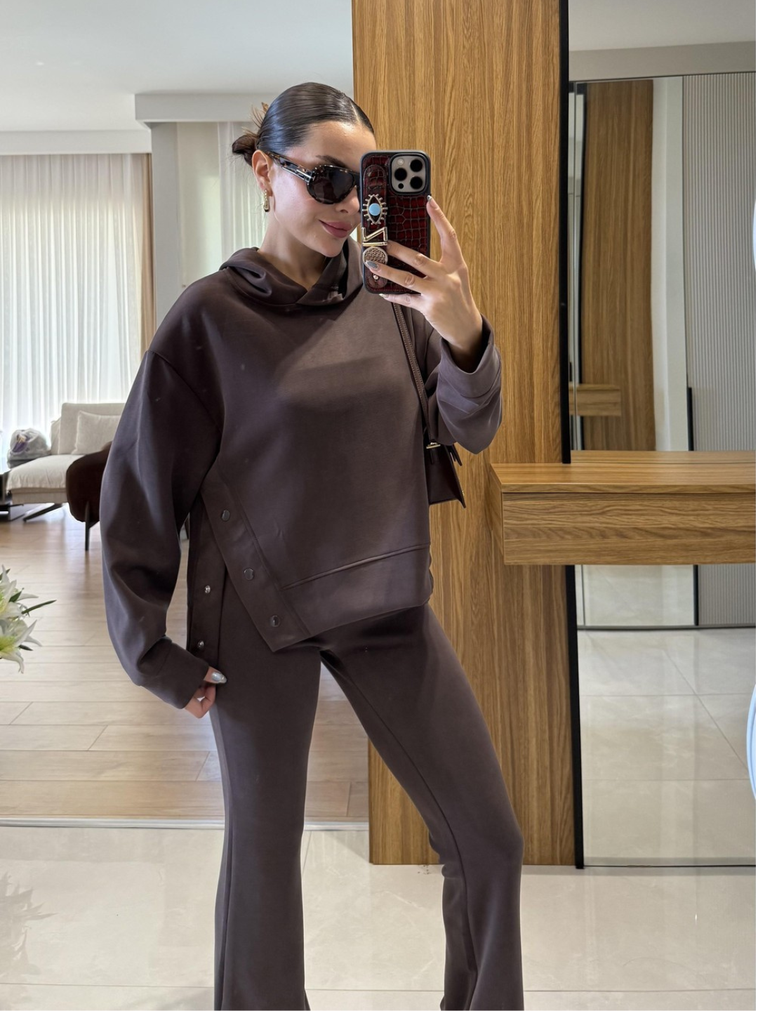 Mocha Luxe Suede Co-ord Set