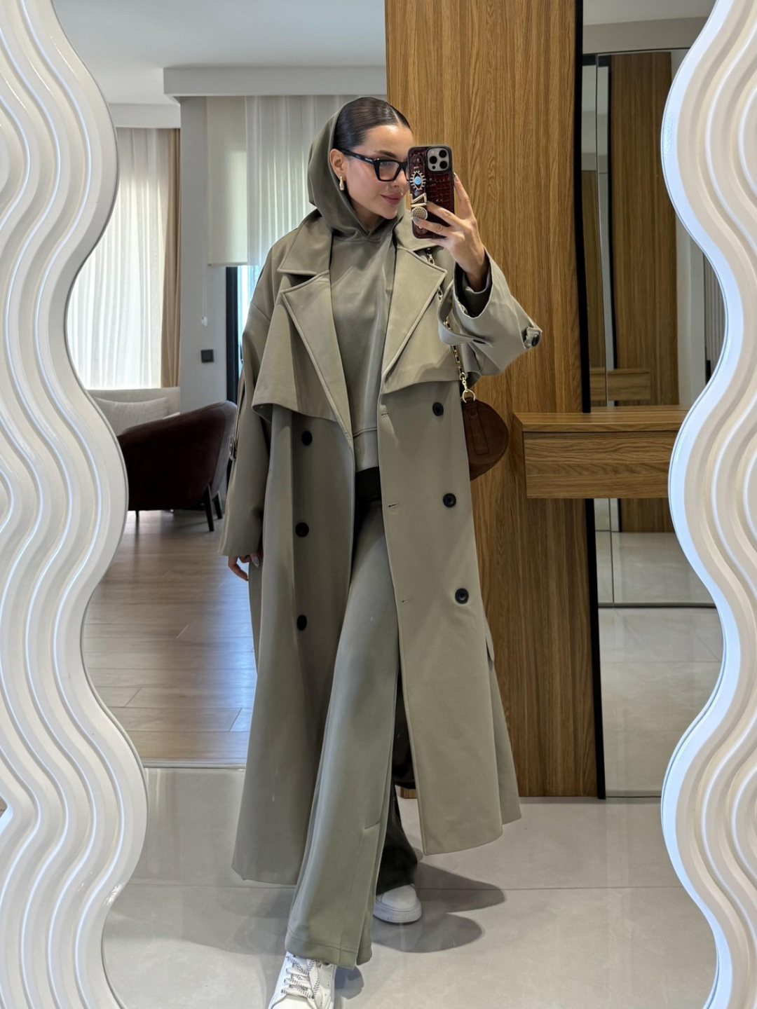 Olive Luxe Suede Co-ord Set