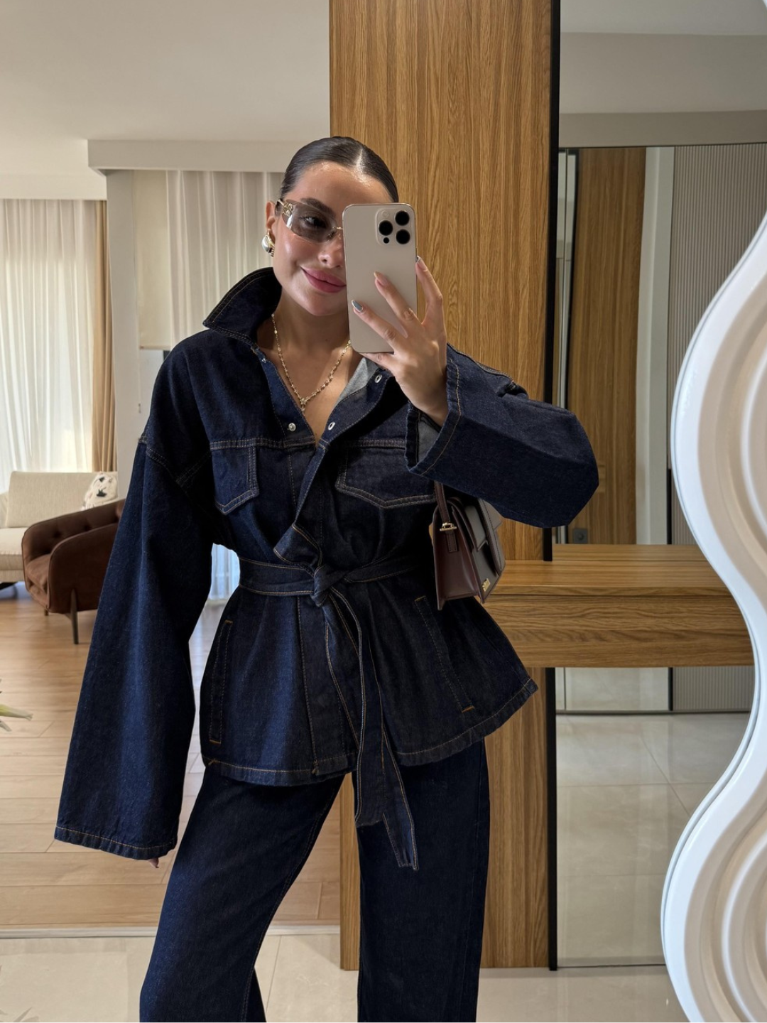 Dark Aura Denim Co-ord Set