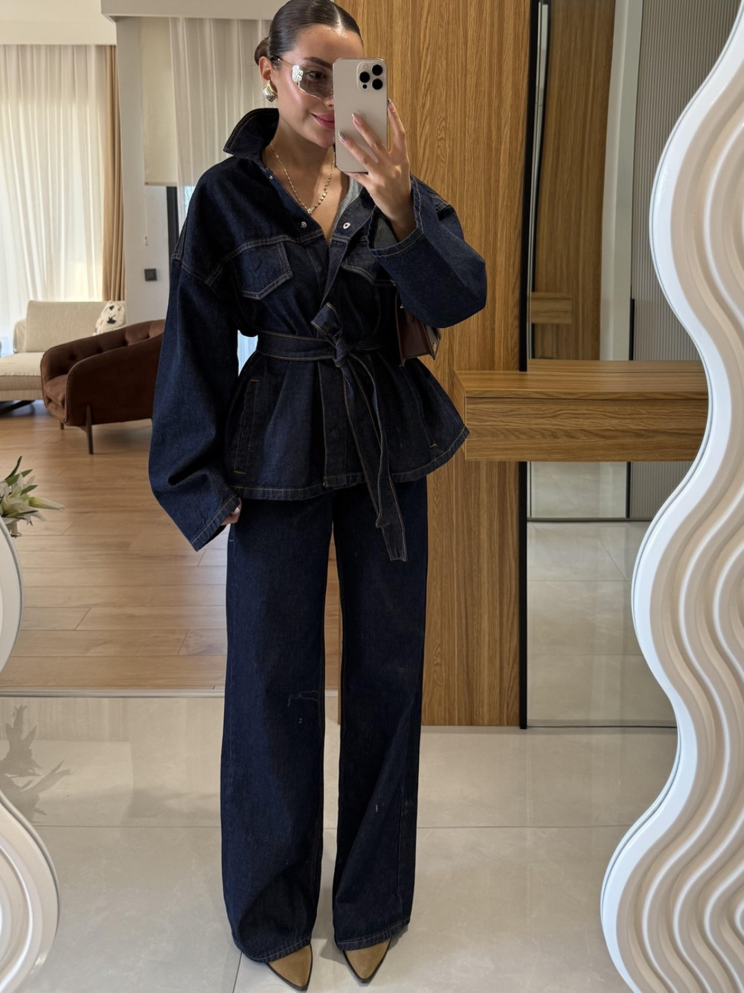 Dark Aura Denim Co-ord Set