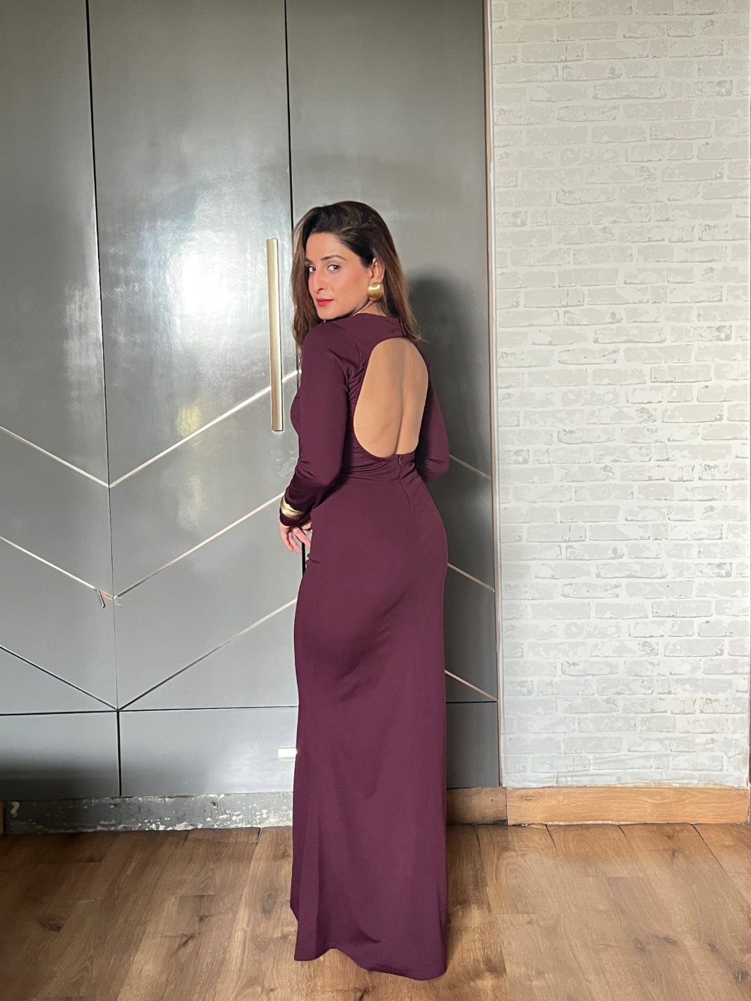 Wine Charm Bodycon Dress
