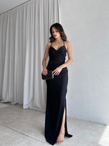 Tie Me Black Dress
