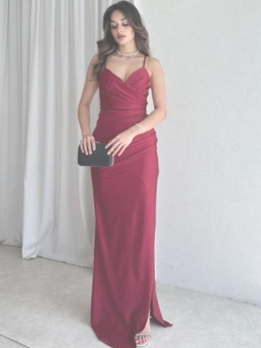 Tie Me Wine Dress