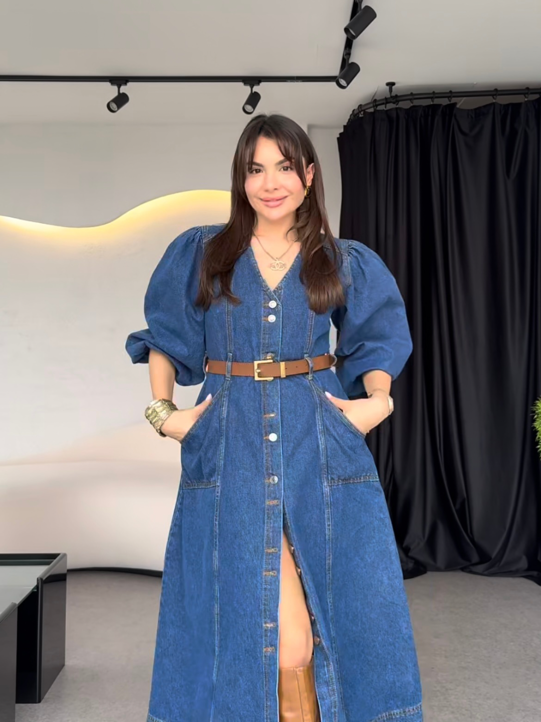 Classic Curve Denim Dress