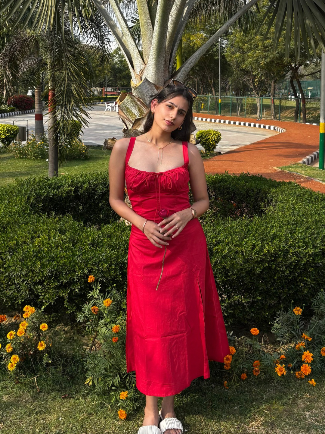 Red Rose Bustier Dress