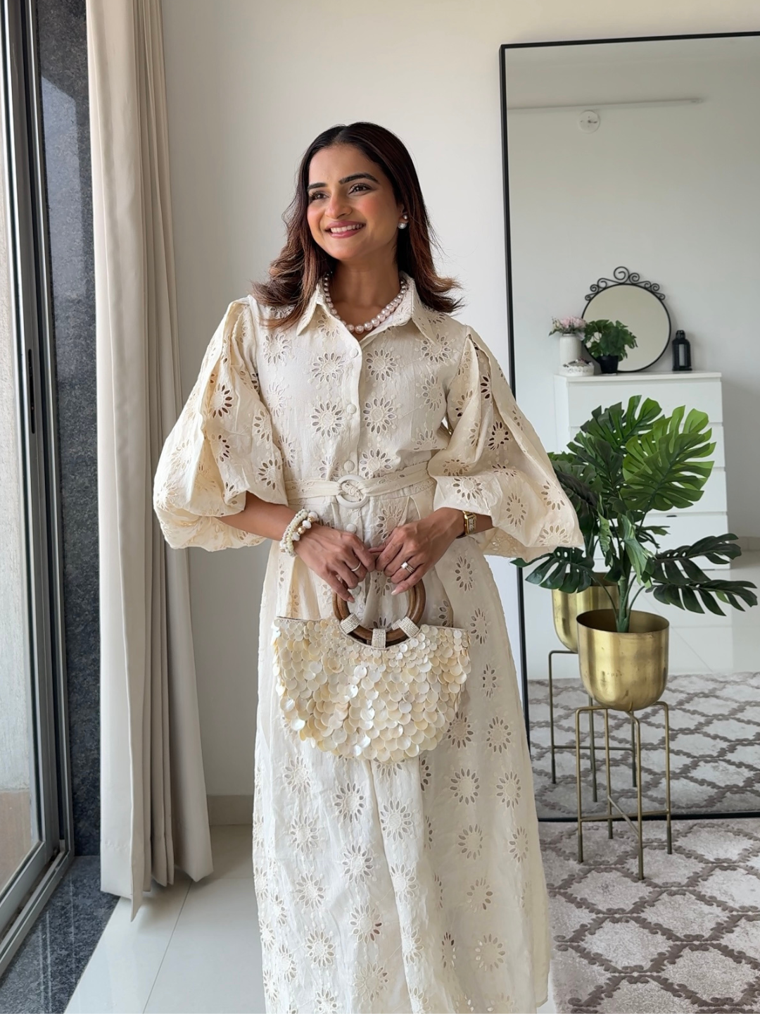 Hakoba Cotton Midi Dress