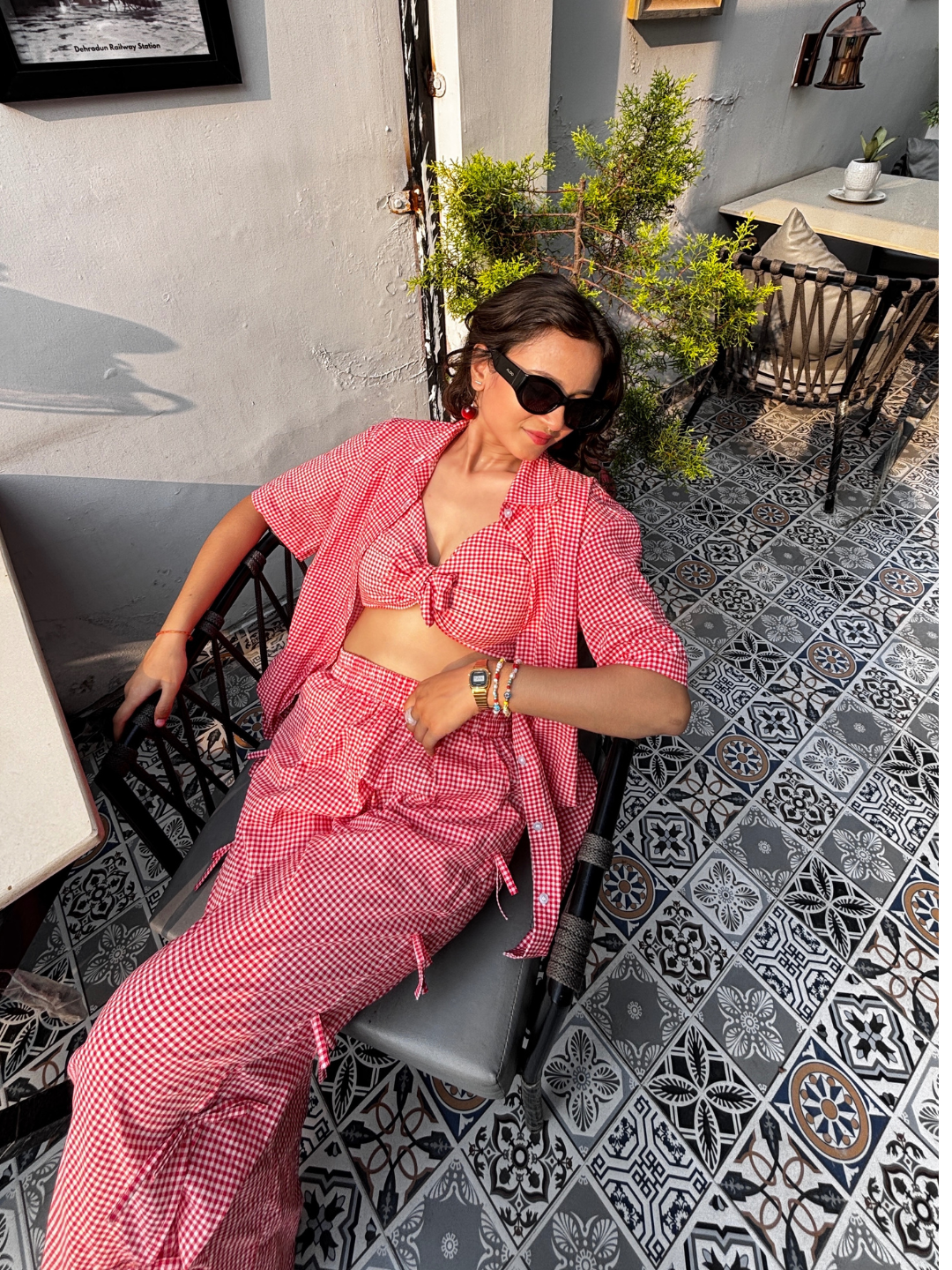 The Brunch Babe – Gingham 3-Piece Coord Set