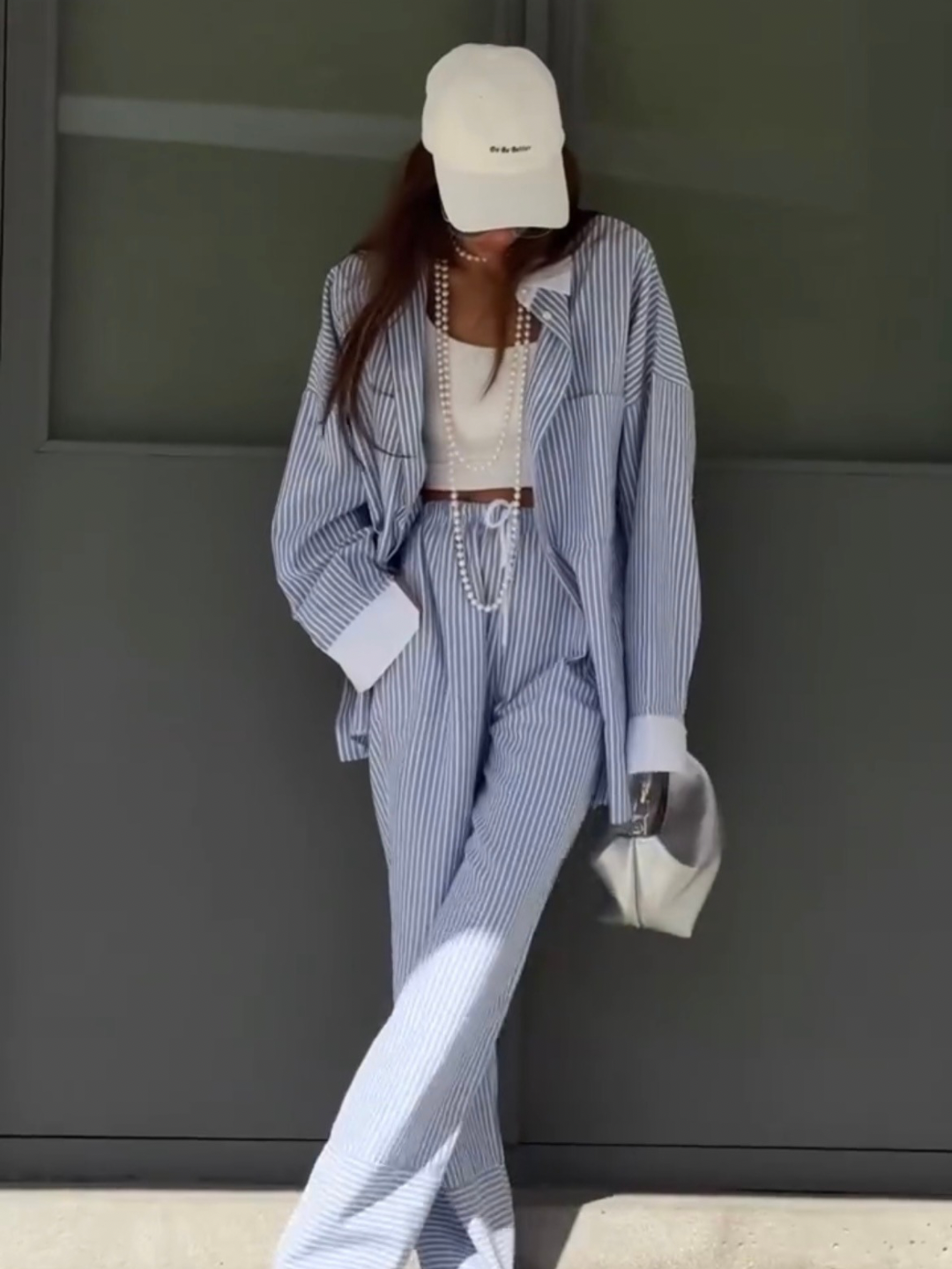 Blue Haze Striped Pajama Set