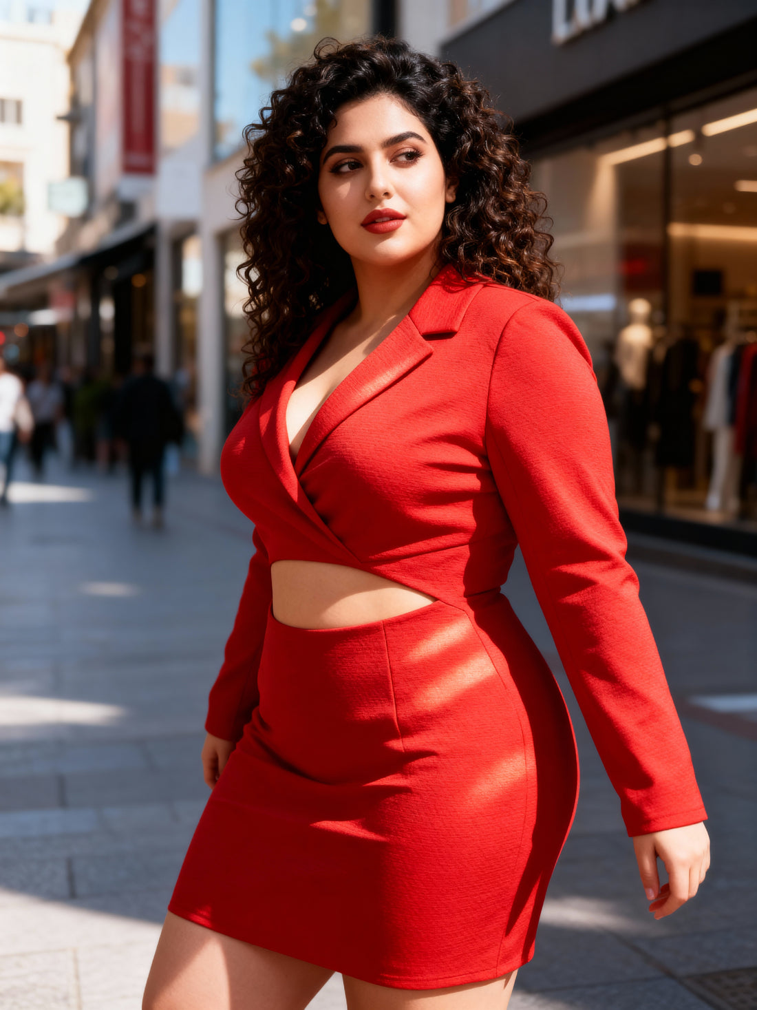 Statement Red Blazer Dress